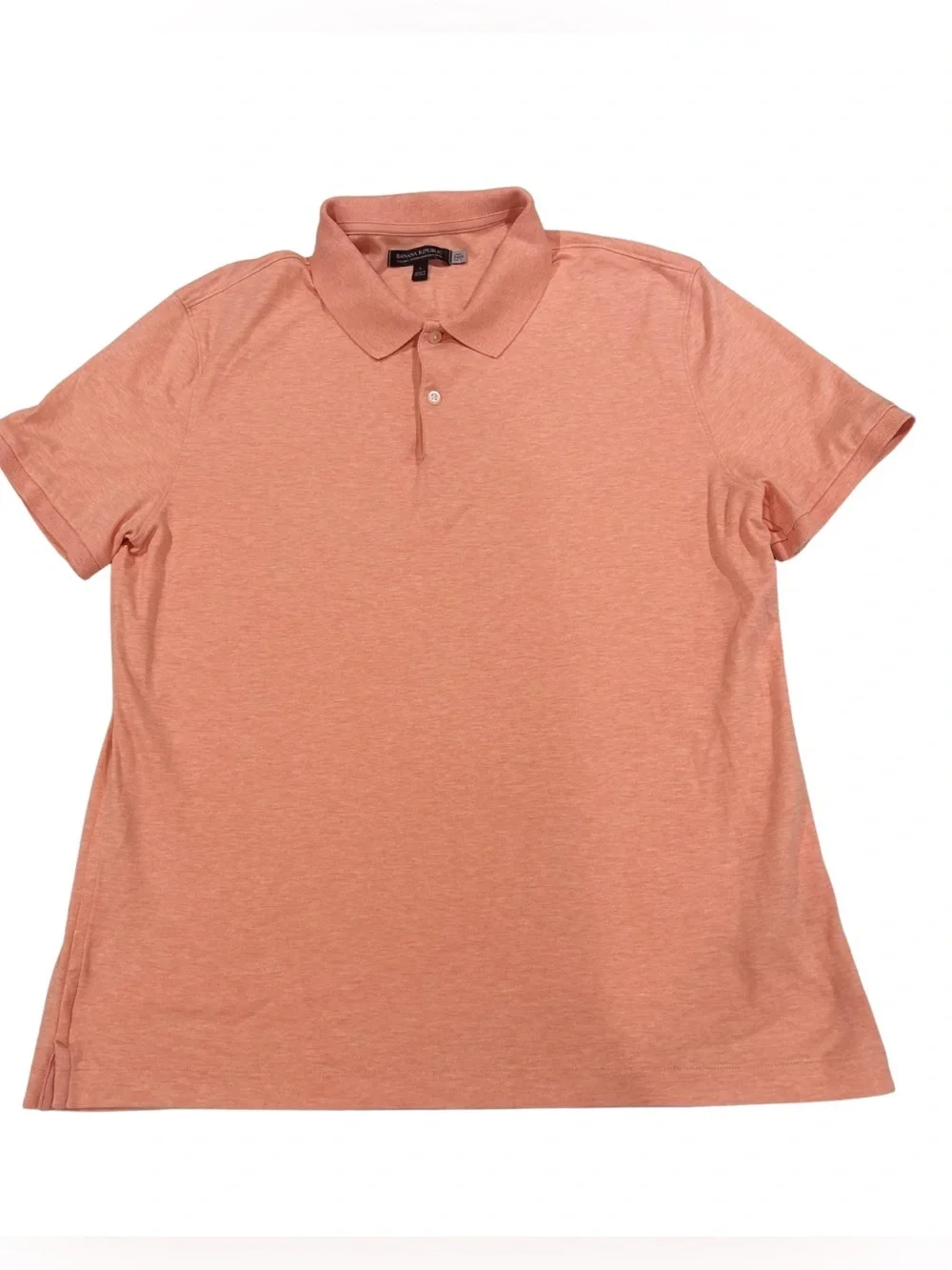 Banana Republic Men's Orange Polo Shirt Size L Short Sleeve